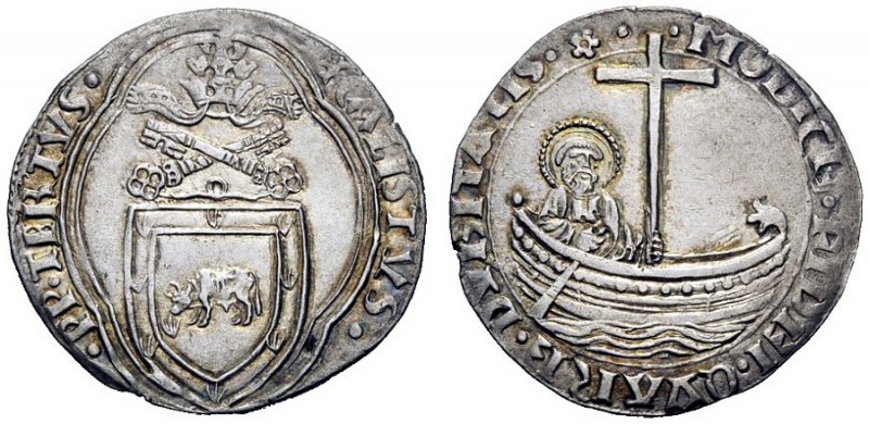 UNA PRESTIGIOSA COLLEZIONE DI MONETE DEI ROMANI PONTEFICI 
 Callisto III (Alons...