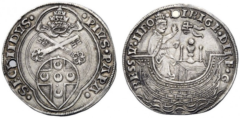 UNA PRESTIGIOSA COLLEZIONE DI MONETE DEI ROMANI PONTEFICI 
 Pio II (Enea Silvio...