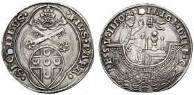 UNA PRESTIGIOSA COLLEZIONE DI MONETE DEI ROMANI PONTEFICI 
 Pio II (Enea Silvio Piccolomini), 1458 – 1464. 
 Grosso, AR 3,75 g. ·PIVS·PAPA· – ·SECVN...