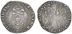 UNA PRESTIGIOSA COLLEZIONE DI MONETE DEI ROMANI PONTEFICI 
 Pio II (Enea Silvio Piccolomini), 1458 – 1464. 
 Grosso, AR 3,72 g. **PIVS•PAPA• – •SECV...