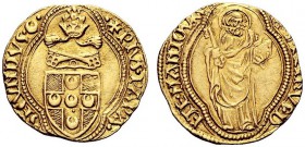 UNA PRESTIGIOSA COLLEZIONE DI MONETE DEI ROMANI PONTEFICI 
 Pio II (Enea Silvio Piccolomini), 1458 – 1464. 
 Mantova. Ducato papale, AV 3,50 g. **PI...