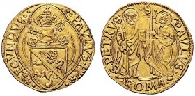 UNA PRESTIGIOSA COLLEZIONE DI MONETE DEI ROMANI PONTEFICI 
 Paolo II (Pietro Barbo), 1464 – 1471 
 Ducato papale, AV 3,50 g. ·PAVLVS·PP·* – ·*SECVND...