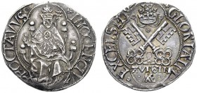 UNA PRESTIGIOSA COLLEZIONE DI MONETE DEI ROMANI PONTEFICI 
 Innocenzo VIII (Giovan Battista Cybo), 1484 – 1492 
 Avignone. Da tre grossi, AR 9,57 g....