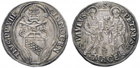 UNA PRESTIGIOSA COLLEZIONE DI MONETE DEI ROMANI PONTEFICI 
 Innocenzo VIII (Giovan Battista Cybo), 1484 – 1492 
 Macerata. Grosso, AR 3,54 g. •INNOC...