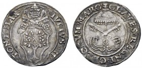 UNA PRESTIGIOSA COLLEZIONE DI MONETE DEI ROMANI PONTEFICI 
 Giulio II (Giuliano della Rovere), 1503 – 1513 
 Ancona. Mezzo giulio, AR 1,85 g. IVLIVS...
