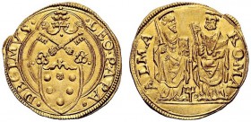 UNA PRESTIGIOSA COLLEZIONE DI MONETE DEI ROMANI PONTEFICI 
 Leone X (Giovanni de’Medici), 1513 – 1521 
 Ducato papale, AV 3,47 g. LEO PAPA – DECIMVS...