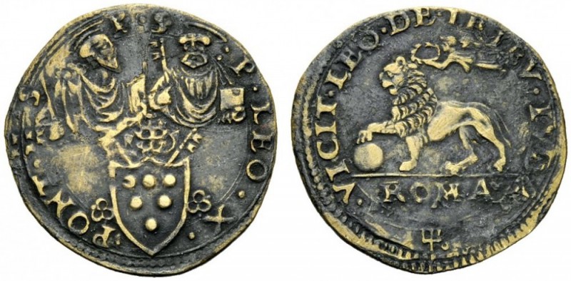 UNA PRESTIGIOSA COLLEZIONE DI MONETE DEI ROMANI PONTEFICI 
 Leone X (Giovanni d...