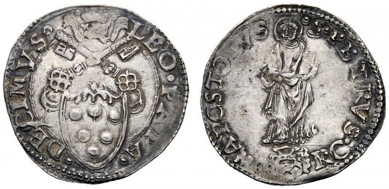 UNA PRESTIGIOSA COLLEZIONE DI MONETE DEI ROMANI PONTEFICI 
 Leone X (Giovanni d...