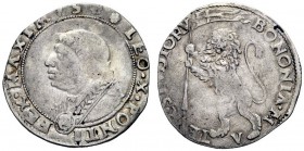 UNA PRESTIGIOSA COLLEZIONE DI MONETE DEI ROMANI PONTEFICI 
 Leone X (Giovanni de’Medici), 1513 – 1521 
 Bologna. Giulio o leone, AR 3,81 g. **LEO X ...