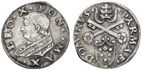 UNA PRESTIGIOSA COLLEZIONE DI MONETE DEI ROMANI PONTEFICI 
 Leone X (Giovanni de’Medici), 1513 – 1521 
 Parma. Giulio 1514, AR 3,76 g. LEO X PON MAX...