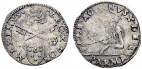 UNA PRESTIGIOSA COLLEZIONE DI MONETE DEI ROMANI PONTEFICI 
 Leone X (Giovanni de’Medici), 1513 – 1521 
 Parma. Grosso da 3 soldi, AR 1,32 g. LEO X P...