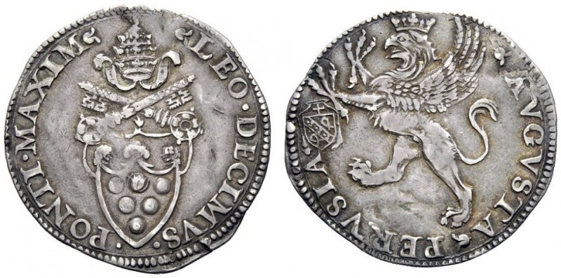 UNA PRESTIGIOSA COLLEZIONE DI MONETE DEI ROMANI PONTEFICI 
 Leone X (Giovanni d...