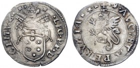 UNA PRESTIGIOSA COLLEZIONE DI MONETE DEI ROMANI PONTEFICI 
 Leone X (Giovanni de’Medici), 1513 – 1521 
 Perugia. Mezzo giulio, AR 1,95 g. LEO PP D –...