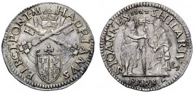 UNA PRESTIGIOSA COLLEZIONE DI MONETE DEI ROMANI PONTEFICI 
 Adriano VI (Adriaan Florensz), 1522 – 1523 
 Parma. Giulio 1522, AR 3,76 g. HADRIANVS EL...