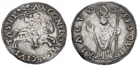 UNA PRESTIGIOSA COLLEZIONE DI MONETE DEI ROMANI PONTEFICI 
 Anonime pontificie secolo XVI 
 Ancona. Grosso, AR 1,83 g. chiavi decussate ANCON DORICA...