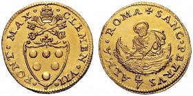 UNA PRESTIGIOSA COLLEZIONE DI MONETE DEI ROMANI PONTEFICI 
 Clemente VII (Giulio de’Medici) 1523 – 1534 
 Doppio fiorino di camera, AV 6,74 g. CLEME...