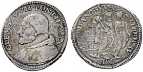 UNA PRESTIGIOSA COLLEZIONE DI MONETE DEI ROMANI PONTEFICI 
 Clemente VII (Giulio de’Medici) 1523 – 1534 
 Quarto di ducato, AR 8,80 g. CLEMENS VII P...