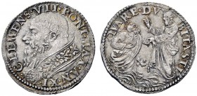 UNA PRESTIGIOSA COLLEZIONE DI MONETE DEI ROMANI PONTEFICI 
 Clemente VII (Giulio de’Medici) 1523 – 1534 
 Doppio carlino, AR 5,43 g. CLEMENS VII PON...