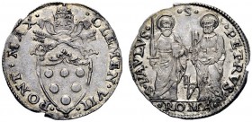 UNA PRESTIGIOSA COLLEZIONE DI MONETE DEI ROMANI PONTEFICI 
 Clemente VII (Giulio de’Medici) 1523 – 1534 
 Giulio, AR 3,70g. CLEMEN VII – PONT MAX St...