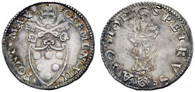 UNA PRESTIGIOSA COLLEZIONE DI MONETE DEI ROMANI PONTEFICI 
 Clemente VII (Giulio de’Medici) 1523 – 1534 
 Mezzo giulio, AR 1,85 g. CLEMEN VII – PONT...