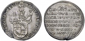 UNA PRESTIGIOSA COLLEZIONE DI MONETE DEI ROMANI PONTEFICI 
 Clemente VII (Giulio de’Medici) 1523 – 1534 
 Bologna. Lira, AR 11,45 g. COGENTE INOPIA ...