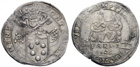 UNA PRESTIGIOSA COLLEZIONE DI MONETE DEI ROMANI PONTEFICI 
 Clemente VII (Giulio de’Medici) 1523 – 1534 
 Parma. Doppio giulio, AR 6,94 g. CLEMENS V...