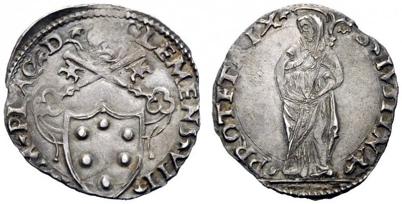 UNA PRESTIGIOSA COLLEZIONE DI MONETE DEI ROMANI PONTEFICI 
 Clemente VII (Giuli...