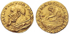 UNA PRESTIGIOSA COLLEZIONE DI MONETE DEI ROMANI PONTEFICI 
 Paolo III (Alessandro Farnese), 1534 – 1549 
 Doppio fiorino di camera, AV 6,73 g. PAVLV...