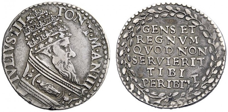 UNA PRESTIGIOSA COLLEZIONE DI MONETE DEI ROMANI PONTEFICI 
 Giulio III (Gian Ma...