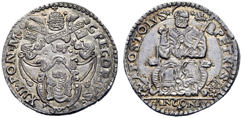 UNA PRESTIGIOSA COLLEZIONE DI MONETE DEI ROMANI PONTEFICI 
 Gregorio XIII (Ugo ...