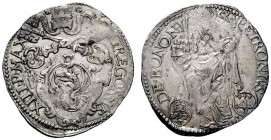 UNA PRESTIGIOSA COLLEZIONE DI MONETE DEI ROMANI PONTEFICI 
 Gregorio XIII (Ugo Boncompagni) 1572 – 1585 
 Bologna. Gregorio o giulio, AR 3,57 g. GRE...