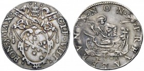 UNA PRESTIGIOSA COLLEZIONE DI MONETE DEI ROMANI PONTEFICI 
 Clemente VIII (Ippolito Aldobrandini), 1592 – 1605 
 Testone, AR 9,61 g. CLE VIII – PON ...