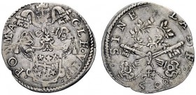 UNA PRESTIGIOSA COLLEZIONE DI MONETE DEI ROMANI PONTEFICI 
 Clemente VIII (Ippolito Aldobrandini), 1592 – 1605 
 Giulio, AR 3,00 g. CLEME VIII – PON...