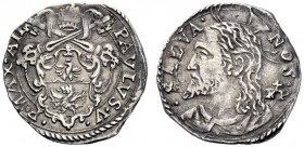 UNA PRESTIGIOSA COLLEZIONE DI MONETE DEI ROMANI PONTEFICI 
 Paolo V (Camillo Borghese), 1605 – 1621 
 Mezzo grosso anno II, AR 1,12 g. PAVLVS V – P ...