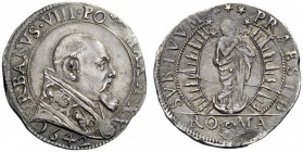 UNA PRESTIGIOSA COLLEZIONE DI MONETE DEI ROMANI PONTEFICI 
 Urbano VIII (Maffeo Barberini), 1623 - 1644 
 Testone anno XX/1642, AR 9,50 g. VRBANVS V...