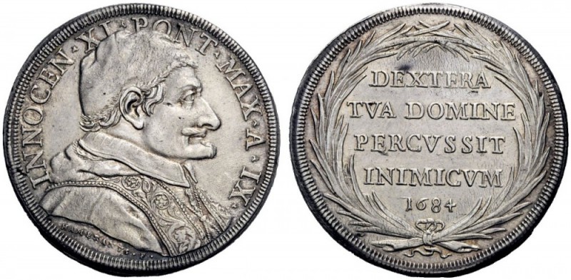 UNA PRESTIGIOSA COLLEZIONE DI MONETE DEI ROMANI PONTEFICI 
 Innocenzo XI (Bened...