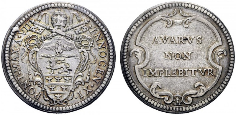 UNA PRESTIGIOSA COLLEZIONE DI MONETE DEI ROMANI PONTEFICI 
 Innocenzo XI (Bened...