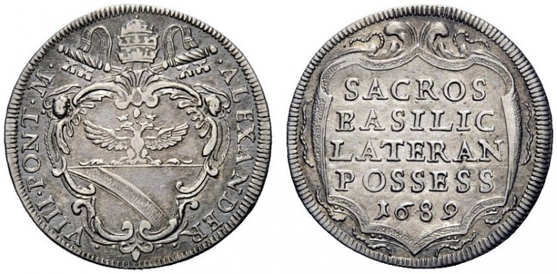 UNA PRESTIGIOSA COLLEZIONE DI MONETE DEI ROMANI PONTEFICI 
 Alessandro VIII (Pi...