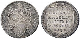 UNA PRESTIGIOSA COLLEZIONE DI MONETE DEI ROMANI PONTEFICI 
 Alessandro VIII (Pietro Ottoboni), 1689 - 1691 
 Giulio del possesso – anno I/1689, AR 3...