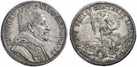 UNA PRESTIGIOSA COLLEZIONE DI MONETE DEI ROMANI PONTEFICI 
 Innocenzo XII (Antonio Pignatelli), 1691 – 1700 
 Piastra anno II/1693, AR 32,04 g. INNO...