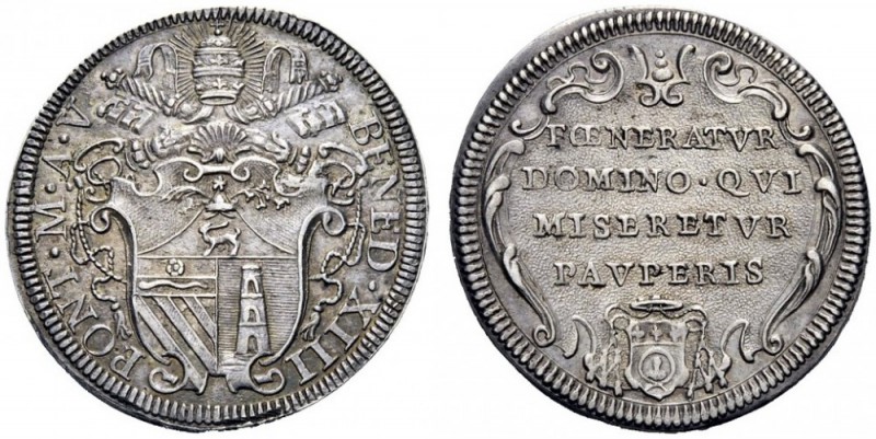 UNA PRESTIGIOSA COLLEZIONE DI MONETE DEI ROMANI PONTEFICI 
 Benedetto XIII (Pie...
