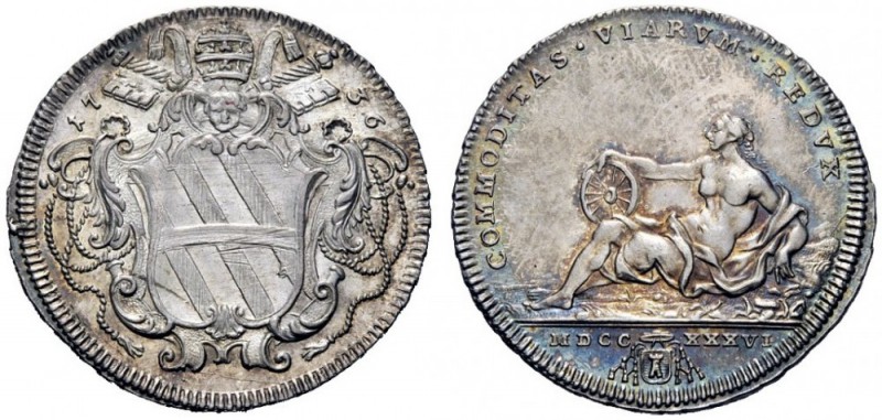 UNA PRESTIGIOSA COLLEZIONE DI MONETE DEI ROMANI PONTEFICI 
 Clemente XII (Loren...