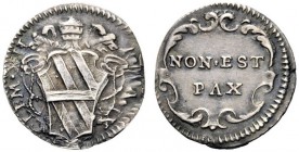 UNA PRESTIGIOSA COLLEZIONE DI MONETE DEI ROMANI PONTEFICI 
 Clemente XII (Lorenzo Corsini), 1730 – 1740 
 Mezzo grosso anno IX, AR 0,45 g. CLEMENS X...
