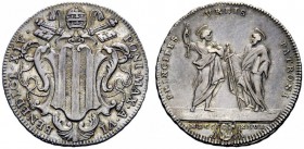 UNA PRESTIGIOSA COLLEZIONE DI MONETE DEI ROMANI PONTEFICI 
 Benedetto XIV (Prospero Lambertini), 1740 – 1758 
 Testone anno VI/1746, AR 8,37 g. BENE...
