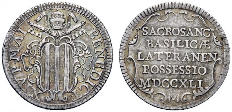 UNA PRESTIGIOSA COLLEZIONE DI MONETE DEI ROMANI PONTEFICI 
 Benedetto XIV (Pros...
