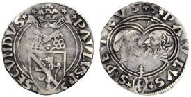 SECONDA PARTE - MONETE DI ZECCHE ITALIANE 
 Ancona 
 Paolo II (Pietro Barbo), 1464-1471. Bolognino papale, AR 0,64 g. Muntoni 60. Berman 425. Dubbin...
