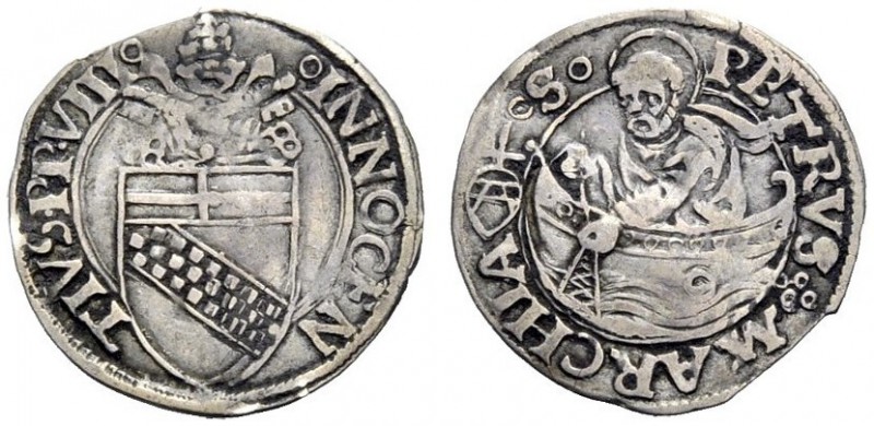 SECONDA PARTE - MONETE DI ZECCHE ITALIANE 
 Ancona 
 Innocenzo VIII (Giovan Ba...