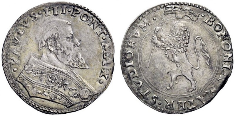 SECONDA PARTE - MONETE DI ZECCHE ITALIANE 
 Bologna 
 Paolo III (Alessandro Fa...
