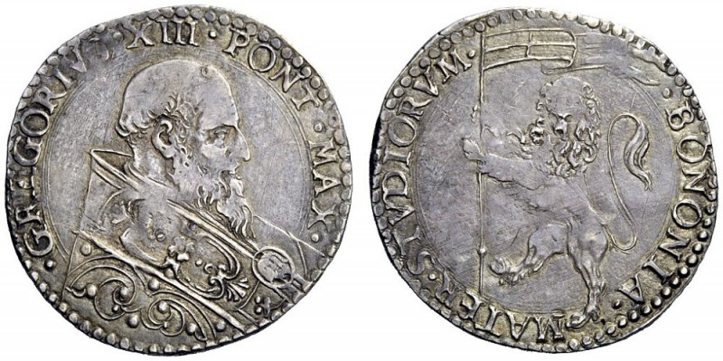 SECONDA PARTE - MONETE DI ZECCHE ITALIANE 
 Bologna 
 Gregorio XIII (Ugo Bonco...