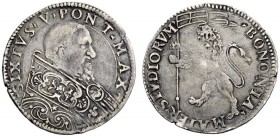 SECONDA PARTE - MONETE DI ZECCHE ITALIANE 
 Bologna 
 Sisto V (Felice Peretti), 1585-1590. Bianco, AR 4,45 g. Muntoni 98. Berman 1362. Chimienti 391...